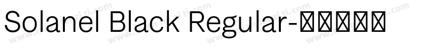 Solanel Black Regular字体转换